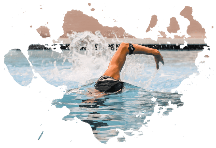 Competitive swimmer with Morphwear sensors