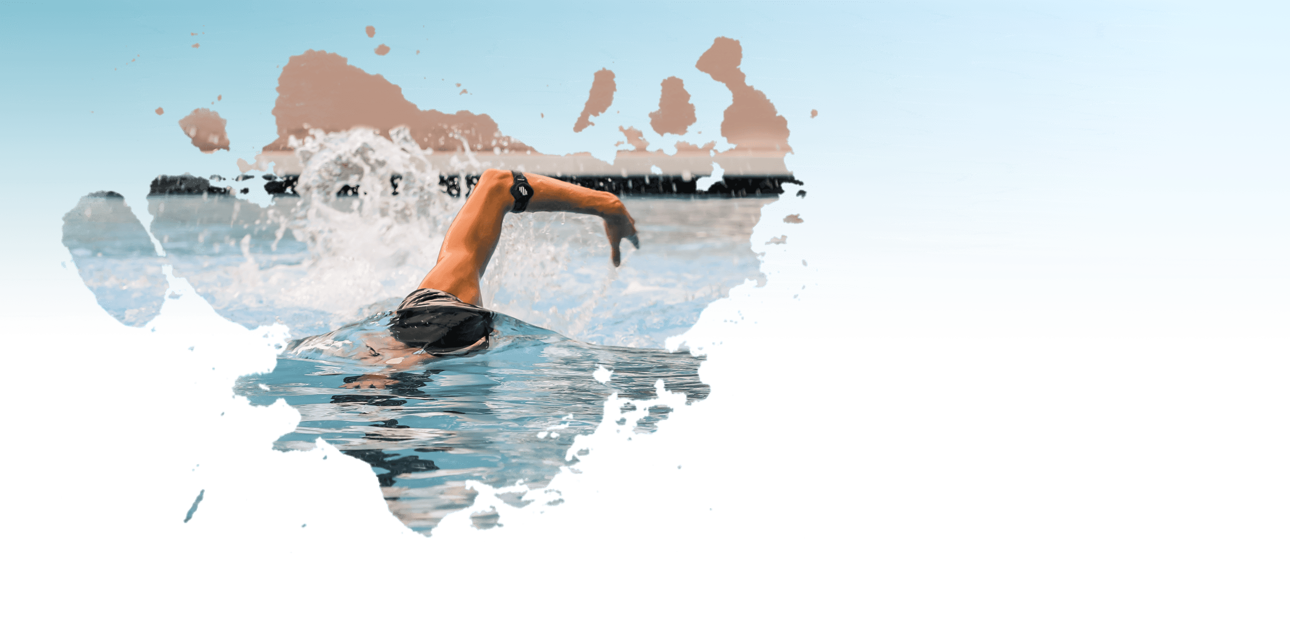 Competitive swimmer with Morphwear sensors